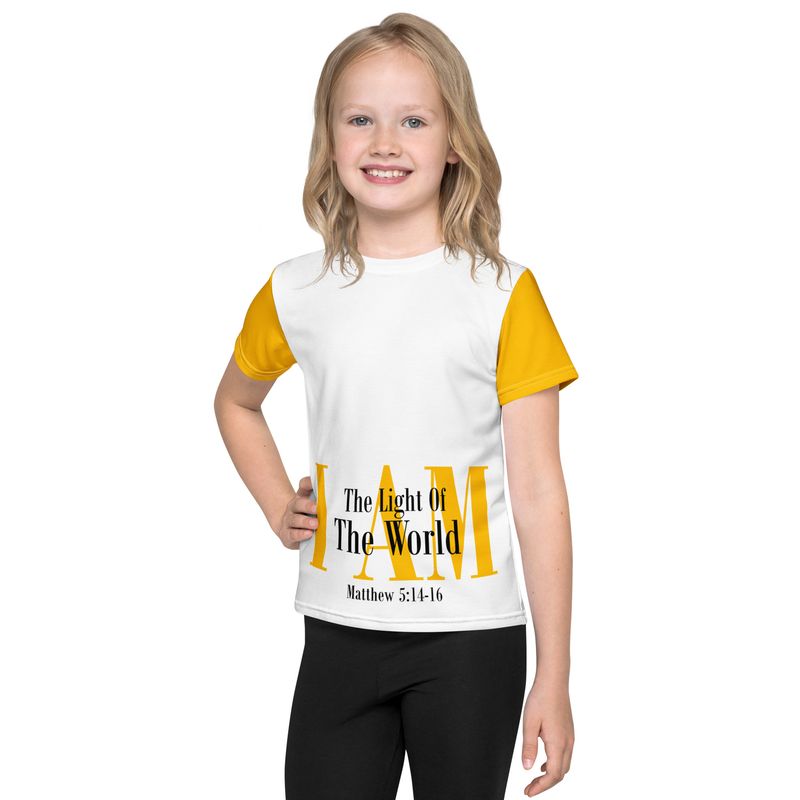 I AM THE LIGHT OF THE WORD Genderless Kids crew neck t-shirt