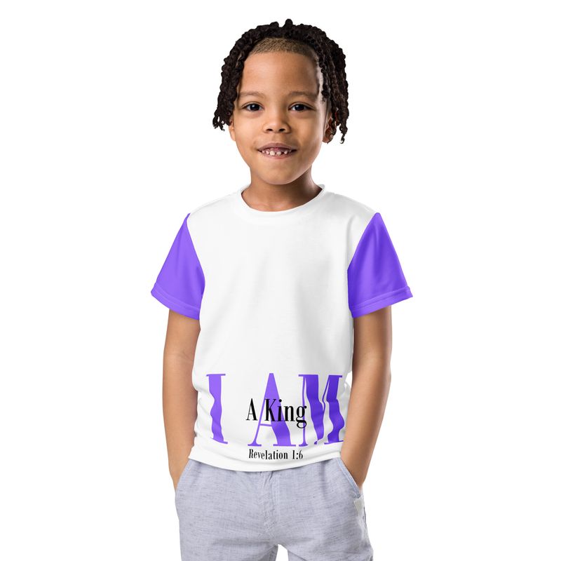 I AM A KING Genderless Kids crew neck t-shirt