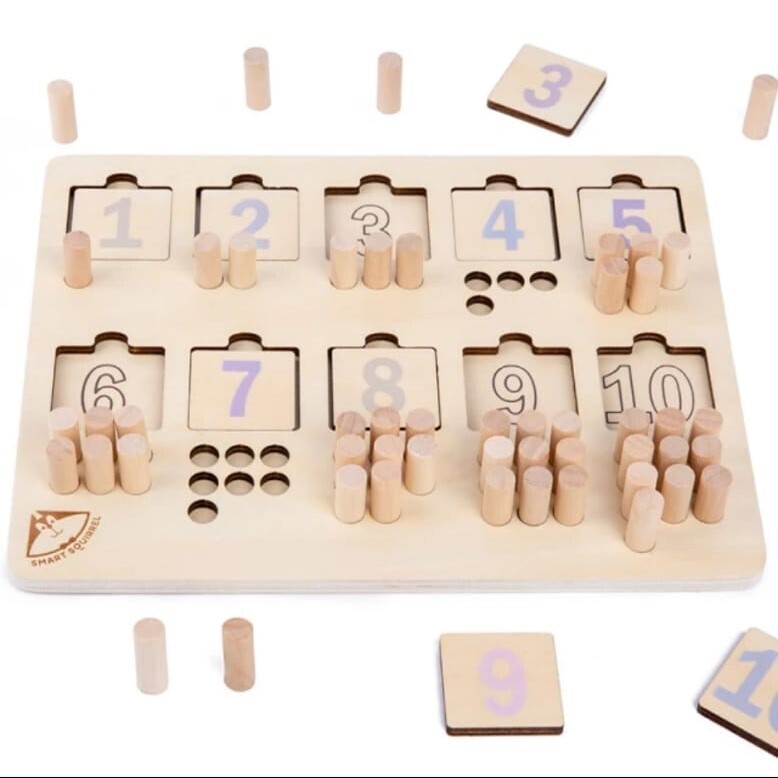 لعبة تعلم الاعداد   والعد عن طريق اللمس والتركيب