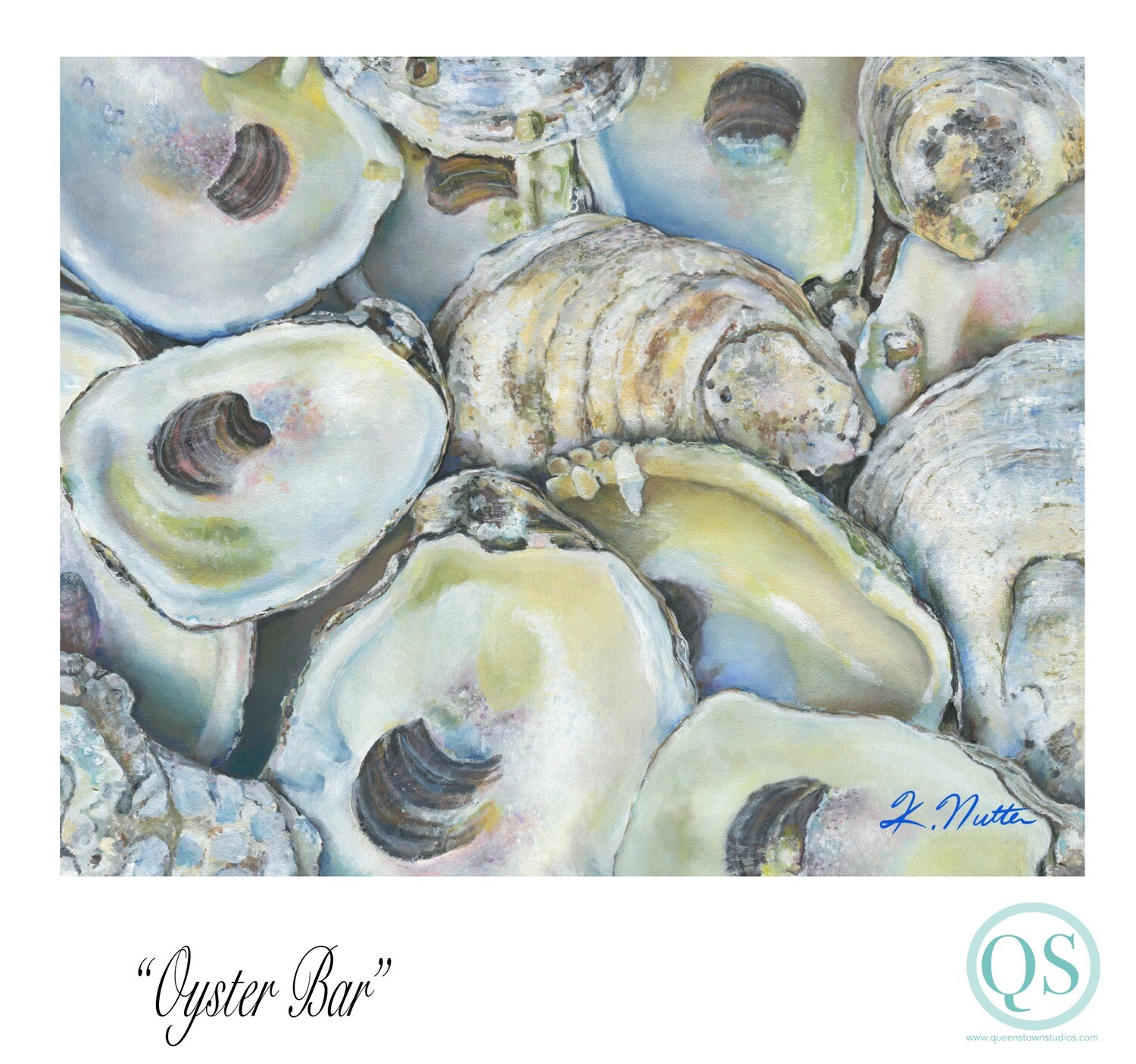 Oyster Bar, Signed Archival Print from original watercolor painting