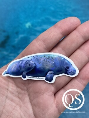 Mother and Baby Manatee Vinyl Sticker