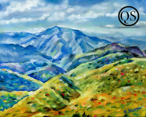 Asheville, North Carolina Pastel Painting Art Print