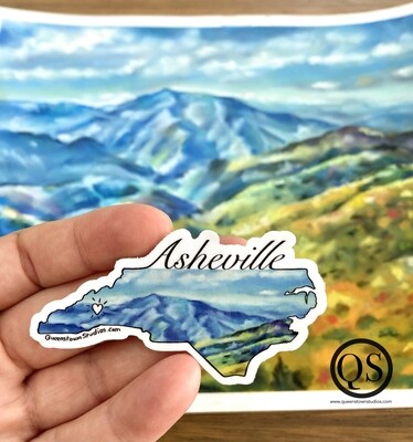 Asheville, North Carolina Love Vinyl Sticker