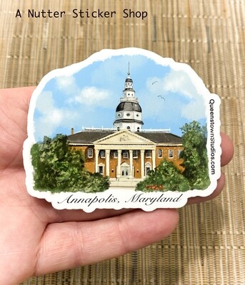 Annapolis Maryland, State House, Vinyl Art Sticker