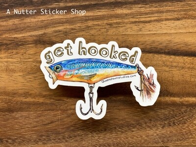 Top Water Popper Fishing Lure Vinyl Sticker