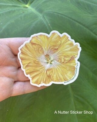 Summer Hibiscus Flower Art Vinyl Sticker