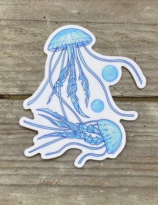 Jellyfish Sticker, waterproof vinyl sticker
