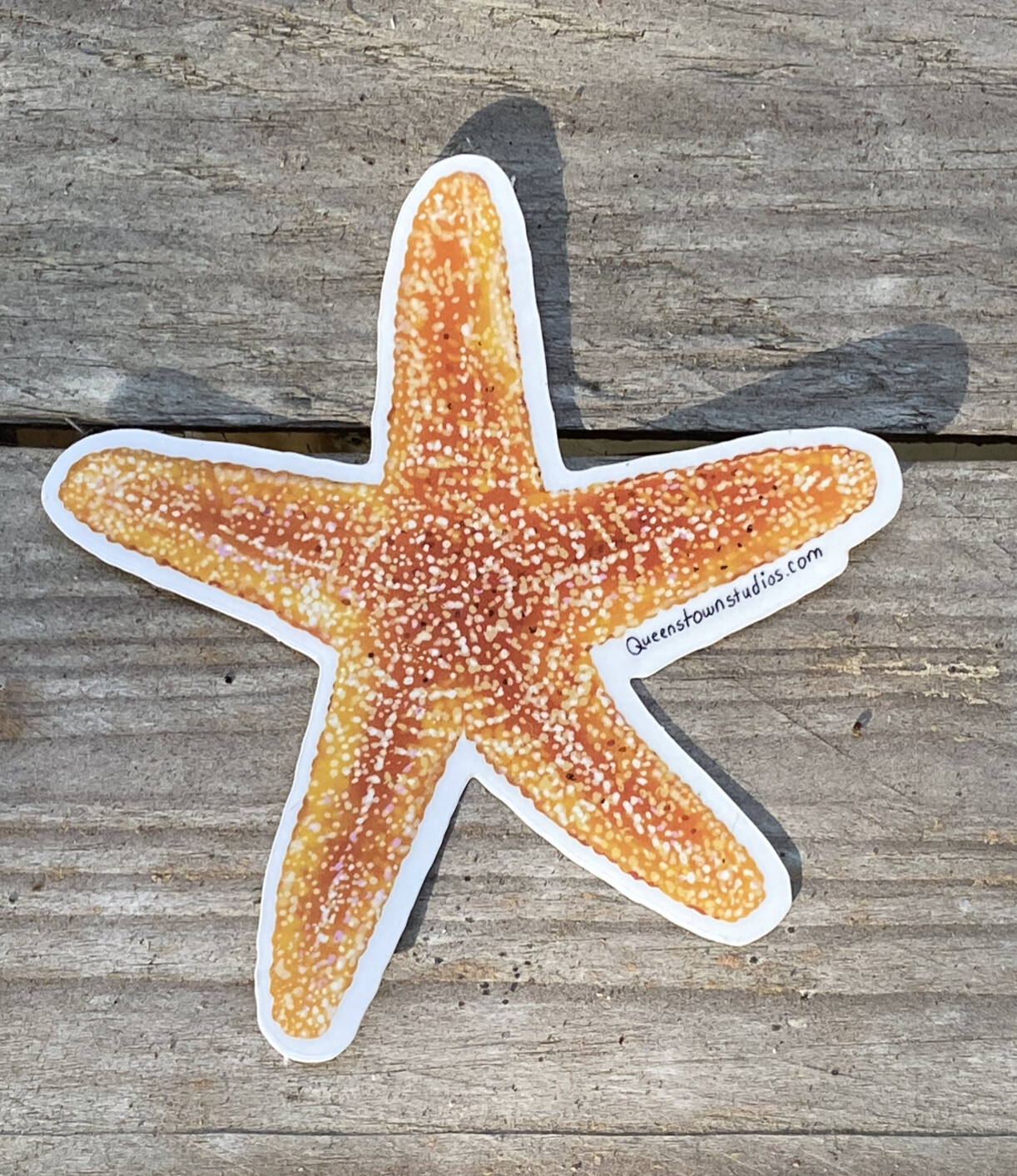 Yellow Starfish Vinyl Sticker