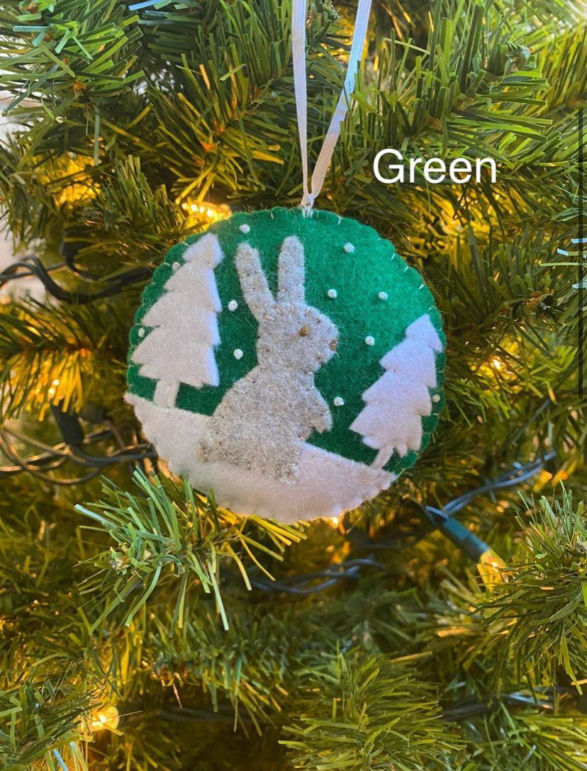 Green Handmade Felt Christmas Ornament