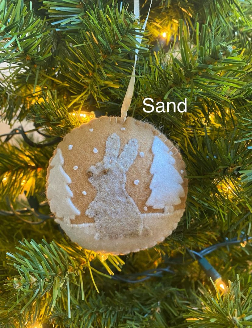 Sand Handmade Felt Christmas Ornament