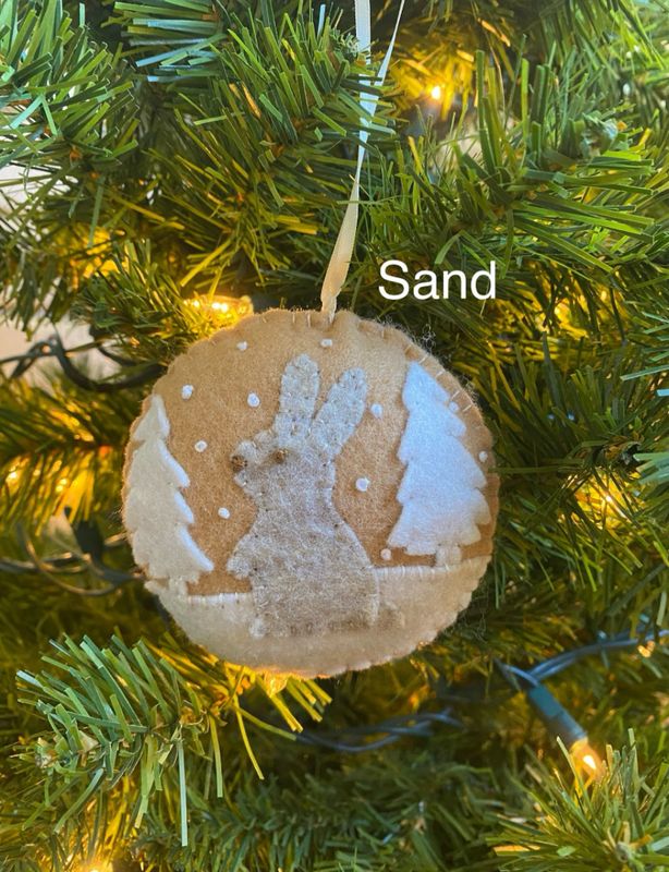 Sand Handmade Felt Christmas Ornament