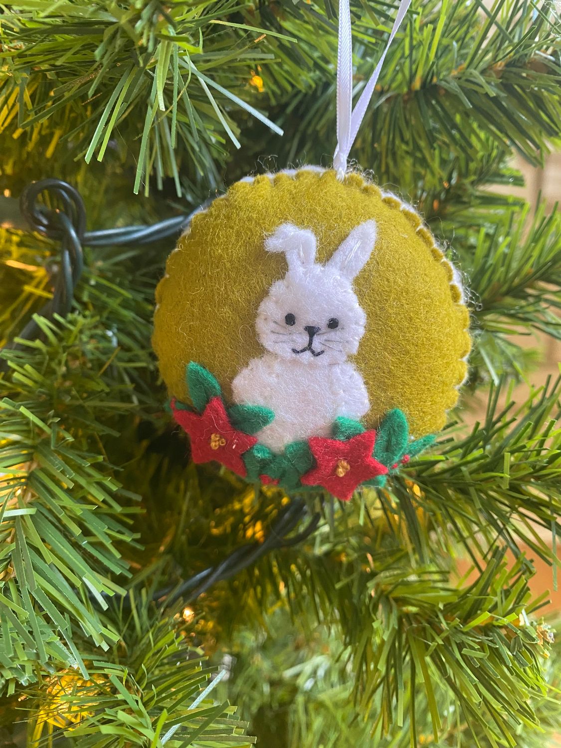 Olive Handmade Felt Christmas Ornament