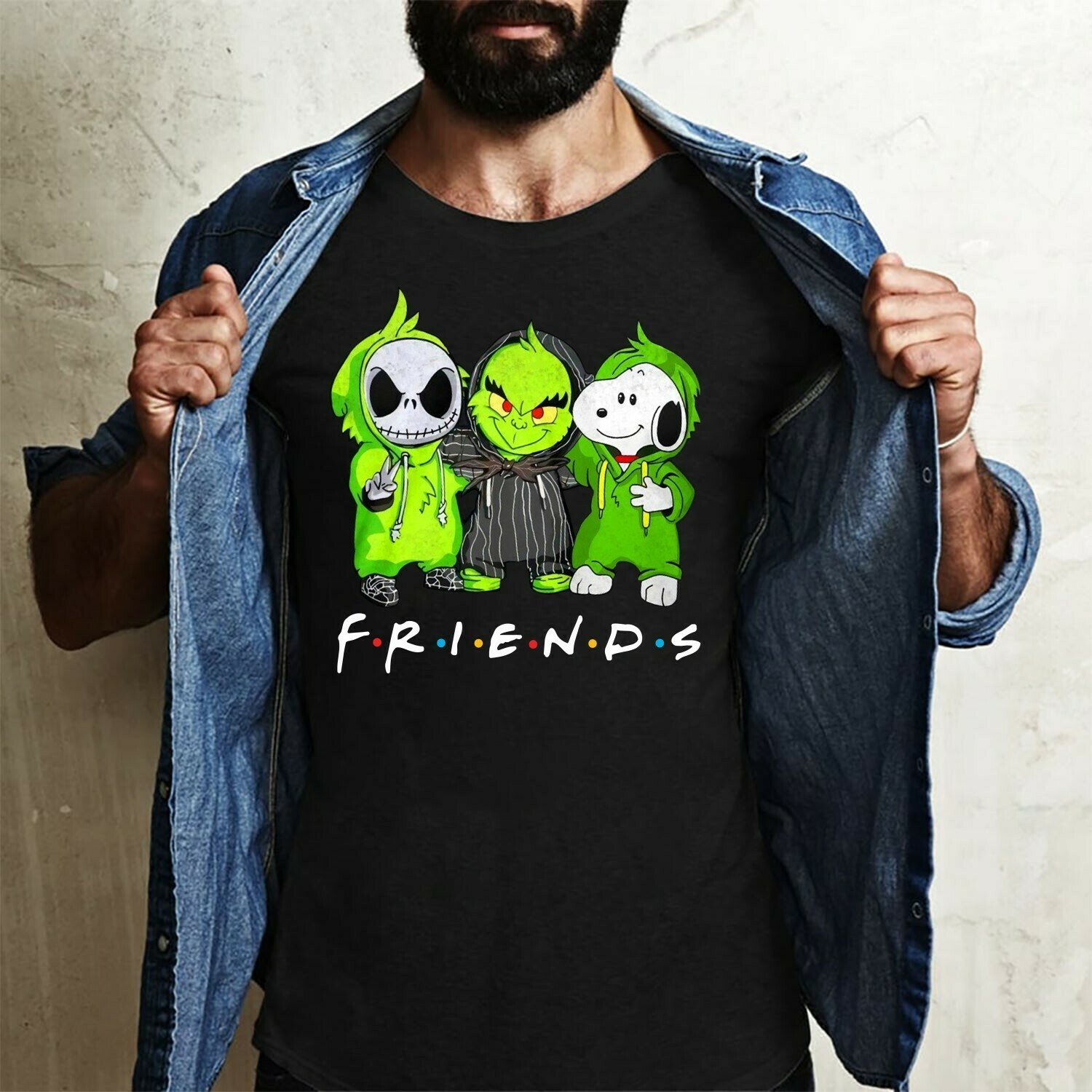 Download Baby Jack Skellington And Charlie Brown Snoopy The Nightmare Before Christmas Star Wars Yoda The Grinch Stole Christmas Noel Holly T Shirt Long Sleeve Sweatshirt Hoodie Jolly Family Gifts