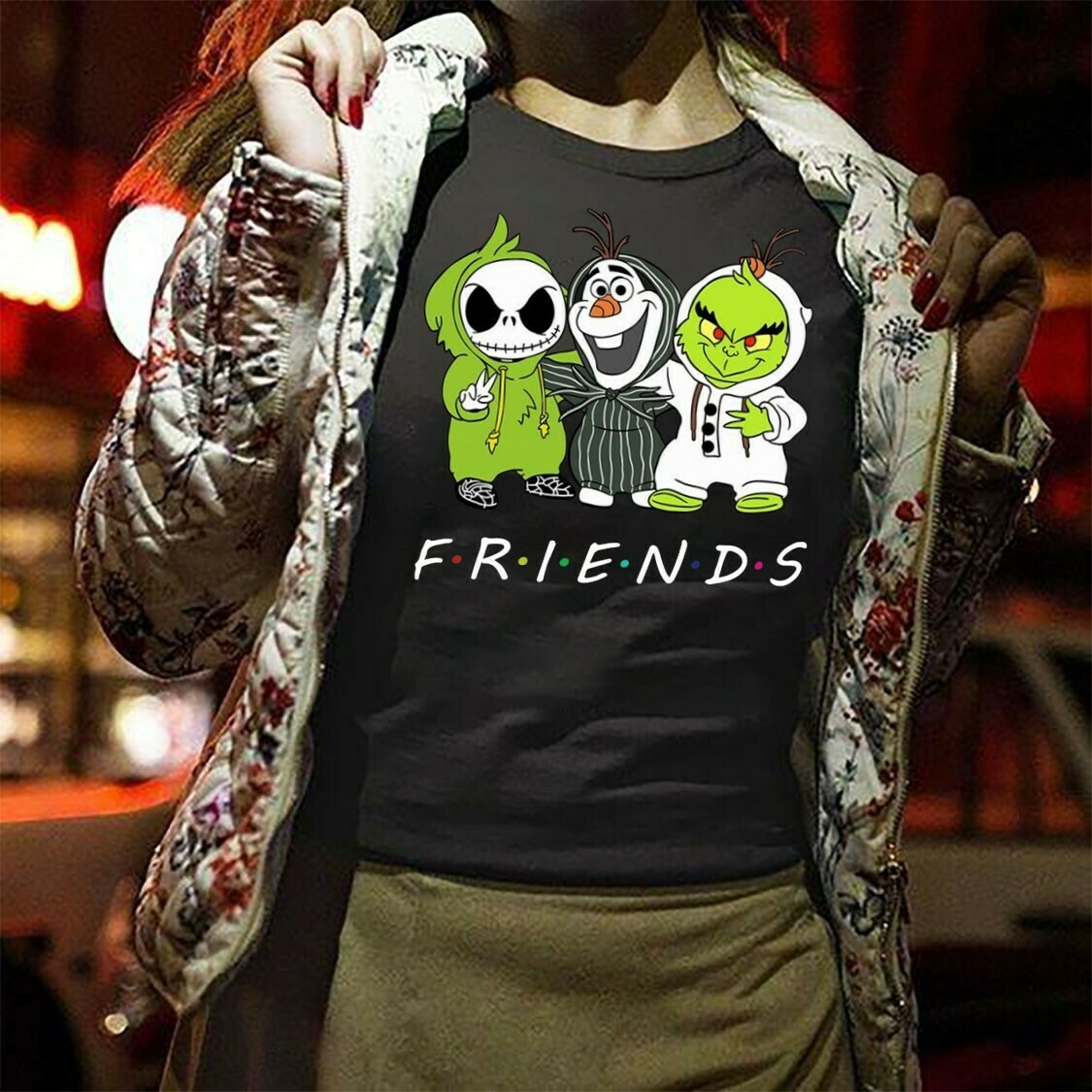 Download Jack Skellington And Charlie Brown Snoopy Laugh Nightmare Before Christmas Star Wars Yoda The Grinch Stole Christmas Noel Holly T Shirt Long Sleeve Sweatshirt Hoodie Jolly Family Gifts
