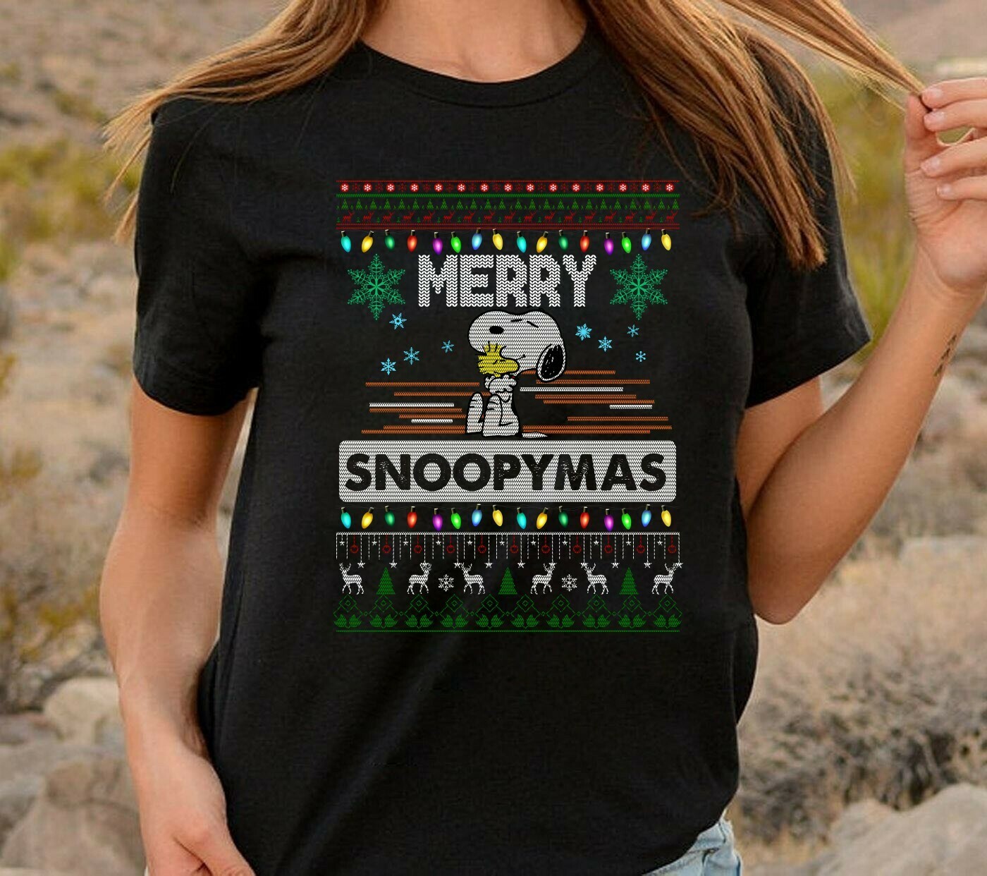 Merry Snoopymas Snoopy Lumberjack Buffalo Plaid Snoopy And Friends Christmas Snoopy Woodstock Charlie Brown Gifts Noel Family Party T Shirt Long Sleeve Sweatshirt Hoodie Jolly Family Gifts