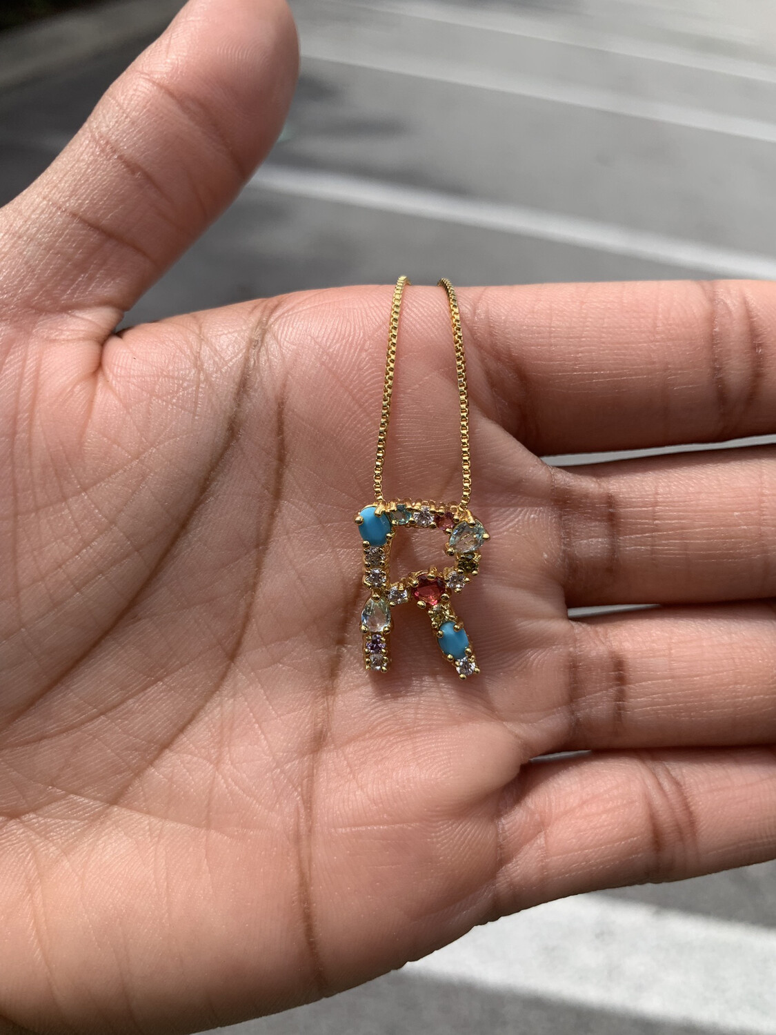 Kids Multi Color Letter Necklace