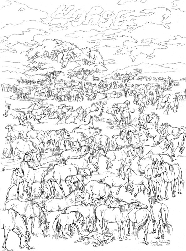 100 Horses Poster - Free Shipping!