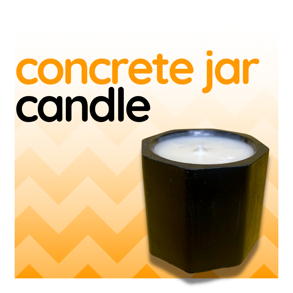 Black Concrete Jar Scented Candle