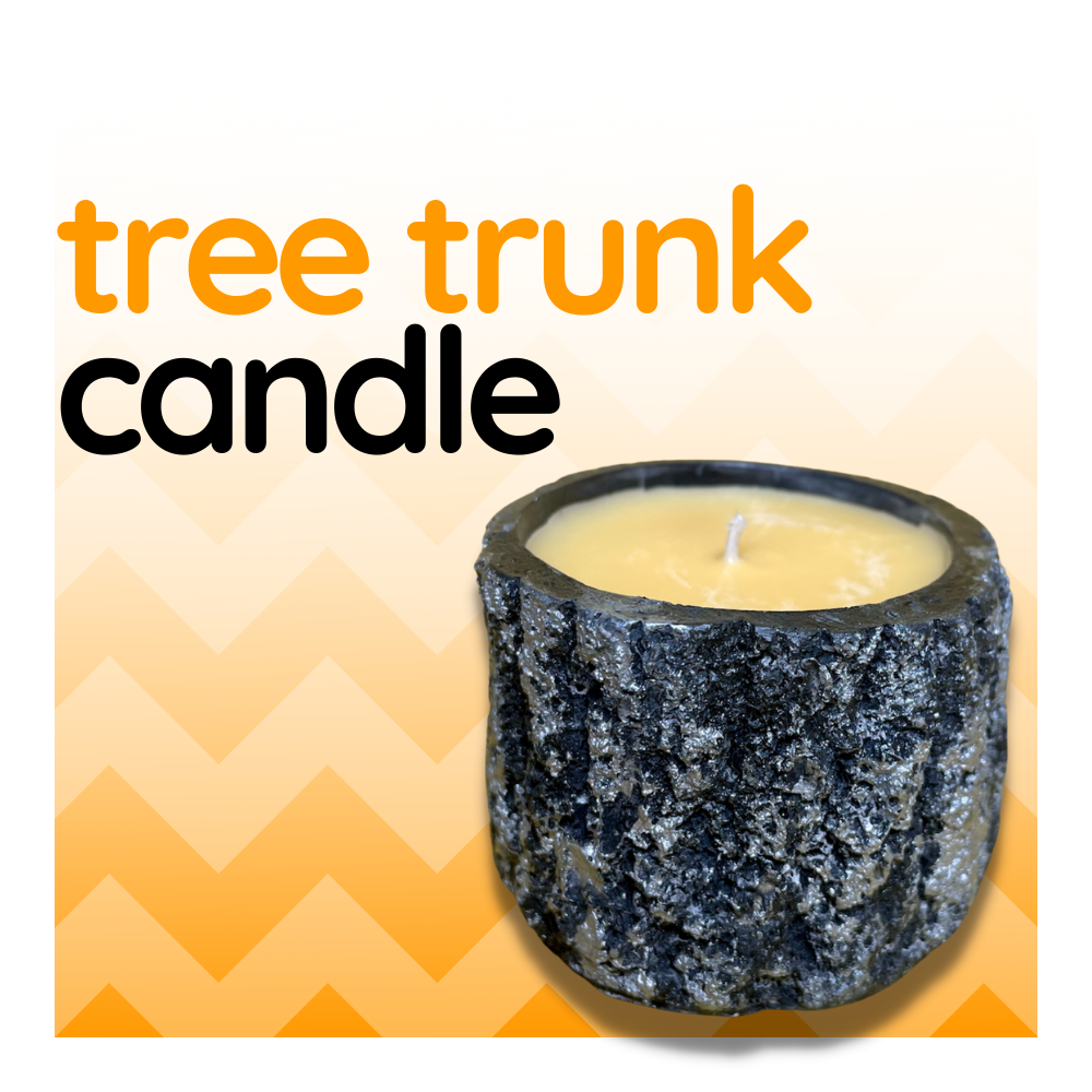 Tree Trunk Scented Candle (Black)