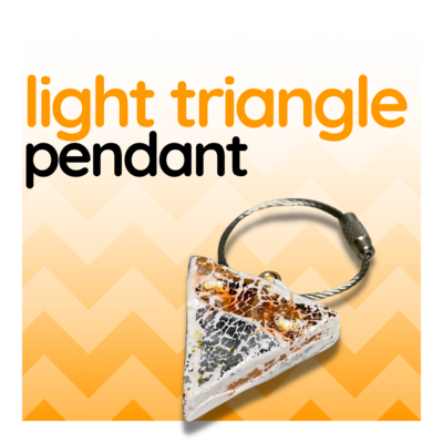 Light Triangle Polymer Clay Pendant