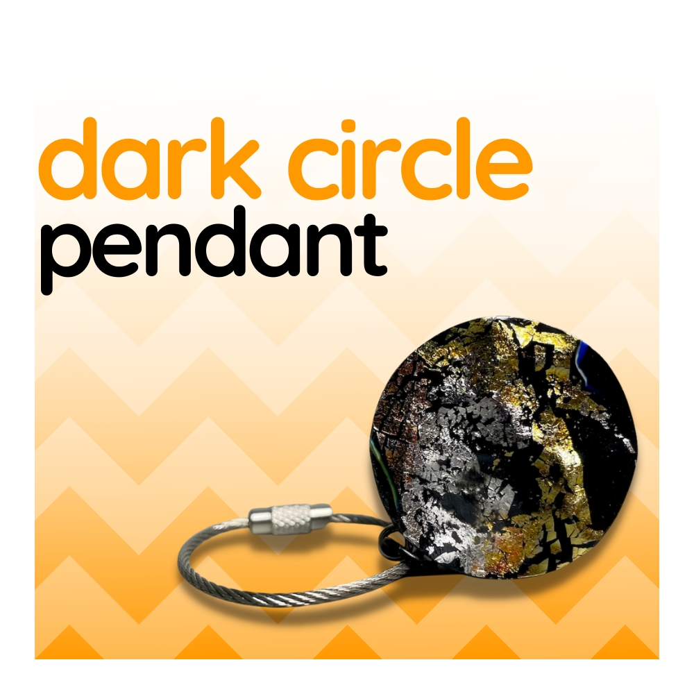 Dark Circle Polymer Clay Pendant