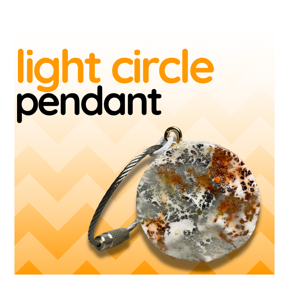 Light Circle Polymer Clay Pendant