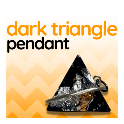 Dark Triangle Polymer Clay Pendant