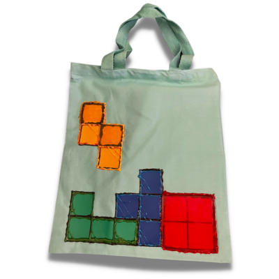 Fitting In - Turquoise Canvas Tote Bag