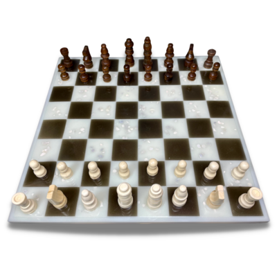 Chess/Checkers Board - Custom Made in Epoxy Resin