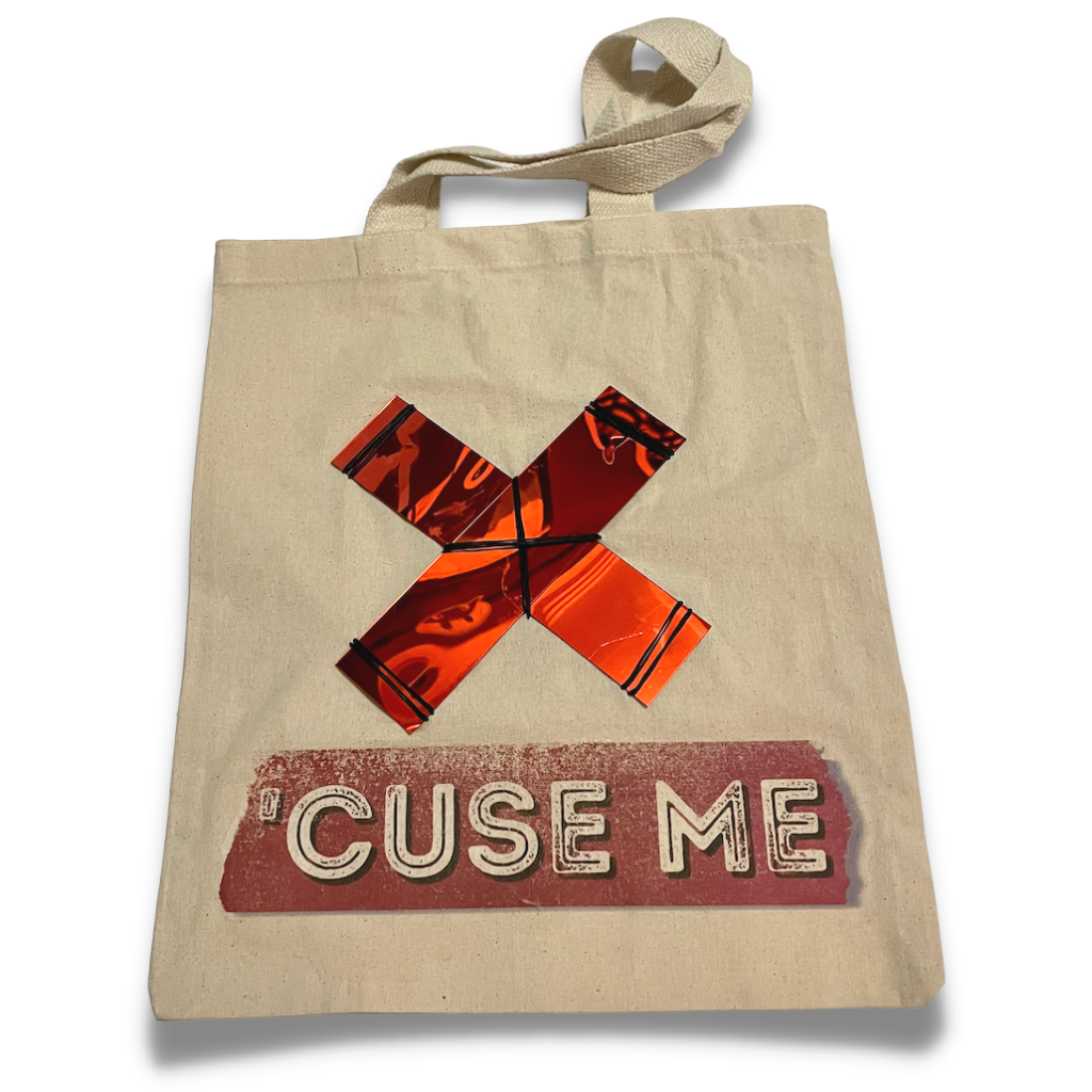 X'cuse Me - Light-up Beige Canvas Tote Bag