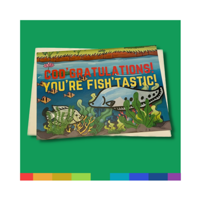 Greeting Card - Cod'gratulations! You're Fish'tastic!