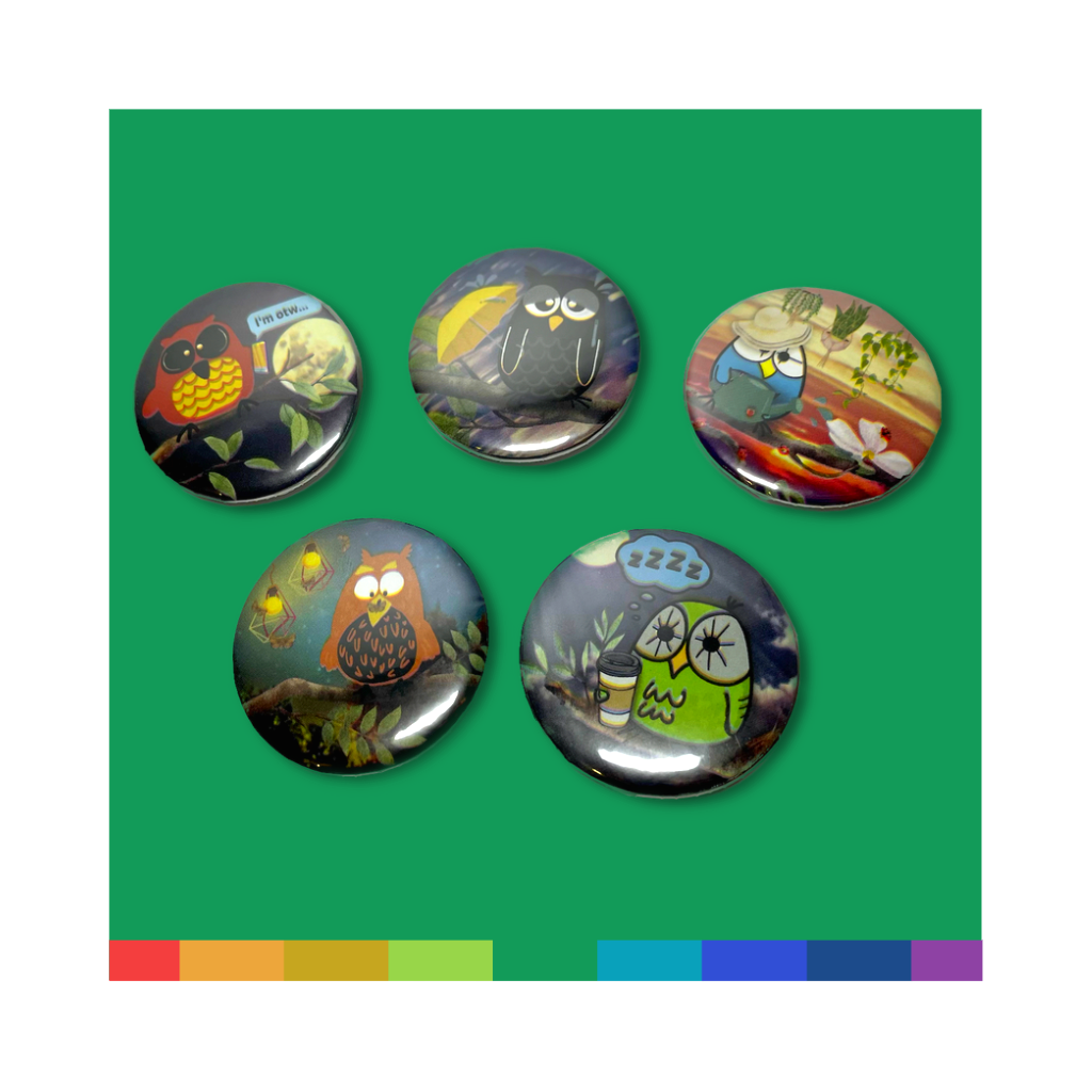 The Tree Life - Set of 5 Button Badges