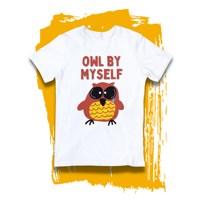 Punny T-shirt - &quot;Owl By Myself&quot;