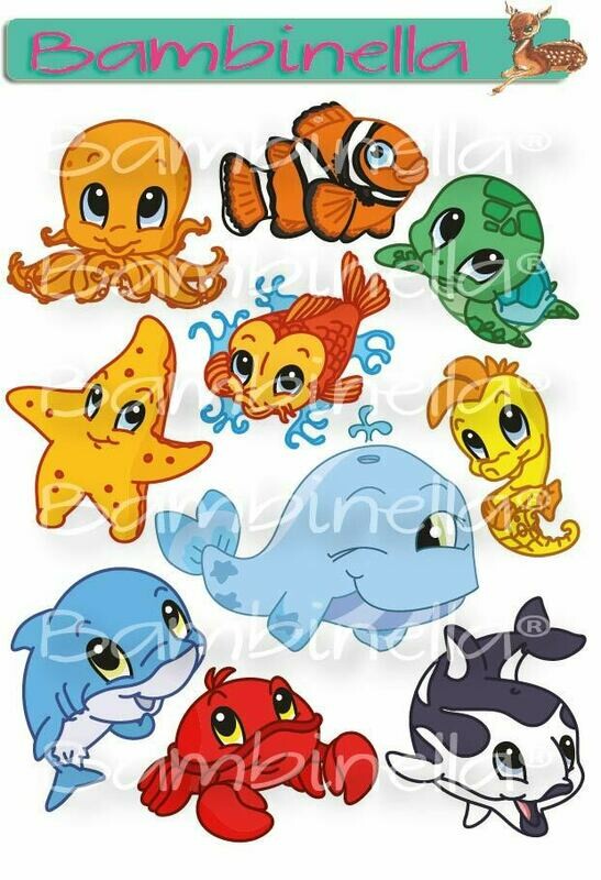 Stickerparade Klebesticker - bunte Mischung Tiere 2 - 10 Sticker Stickerparade Klebesticker - bunte Mischung Tiere 2 - 10 Sticker