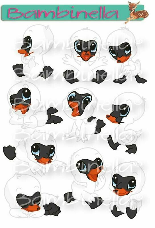 Stickerparade – Schwan - 10 Sticker Stickerparade – Schwan - 10 Sticker