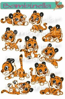 Stickerparade – Tiger - 10 Sticker