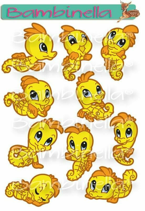 Stickerparade – Seepferdchen - 10 Sticker Stickerparade – Seepferdchen - 10 Sticker