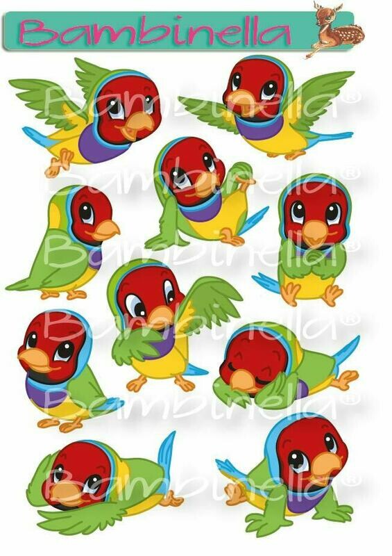 Stickerparade – Regenbogen Fink - 10 Sticker Stickerparade – Regenbogen Fink - 10 Sticker
