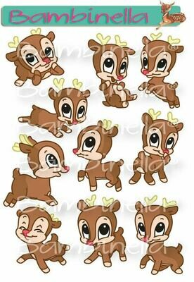 Stickerparade – Reh Bambi- 10 Sticker