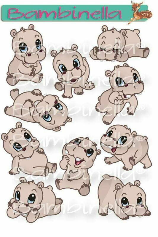 Stickerparade – Nilpferd Hippo- 10 Sticker Stickerparade – Nilpferd Hippo- 10 Sticker