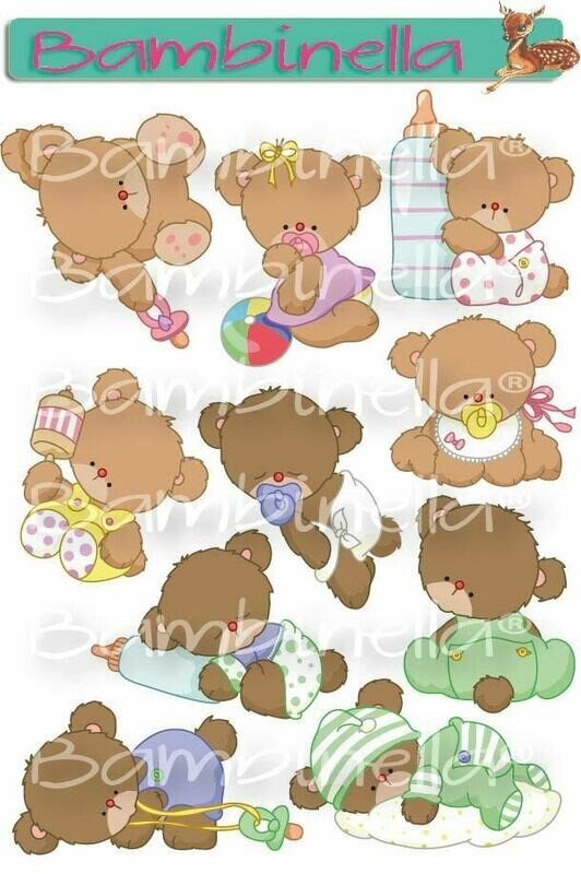Klebesticker Stickerparade Baby Bär - 10 Sticker Klebesticker Stickerparade Baby Bär - 10 Sticker