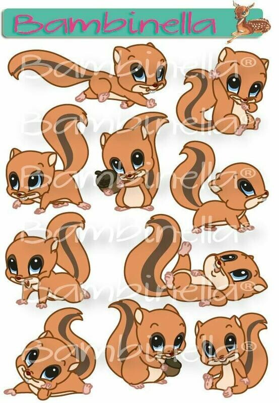 Stickerparade – Eichhörnchen - 10 Sticker Stickerparade – Eichhörnchen - 10 Sticker