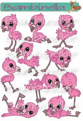 Stickerparade – Flamingo - 10 Sticker