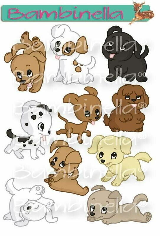 Stickerparade – Hundewelpen - 10 Sticker Stickerparade – Hundewelpen - 10 Sticker