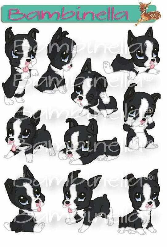 Stickerparade – Boston Terrier - 10 Sticker Stickerparade – Boston Terrier - 10 Sticker
