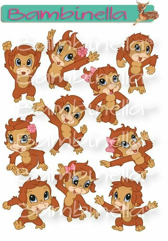 Stickerparade – Affe Orang Utan - 10 Sticker Stickerparade – Affe Orang Utan - 10 Sticker
