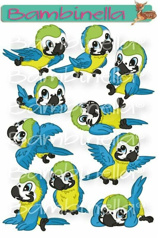 Stickerparade – Papagei- 10 Sticker Stickerparade – Papagei- 10 Sticker