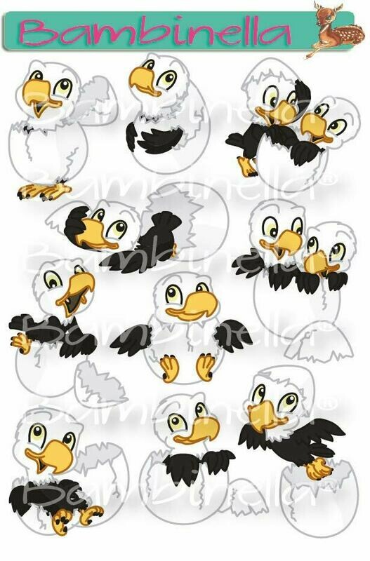 Stickerparade – Adler aus dem Ei - 10 Sticker Stickerparade – Adler aus dem Ei - 10 Sticker