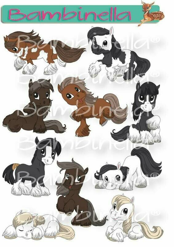 Stickerparade – Pferd Clydesdale - 10 Sticker Stickerparade – Pferd Clydesdale - 10 Sticker