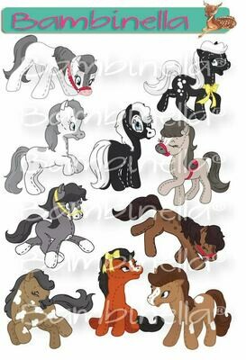 Stickerparade – Pferd Raggy Pony - 10 Sticker